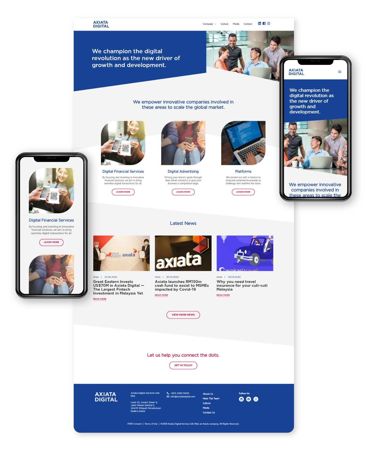 Axiata Digital Web Design