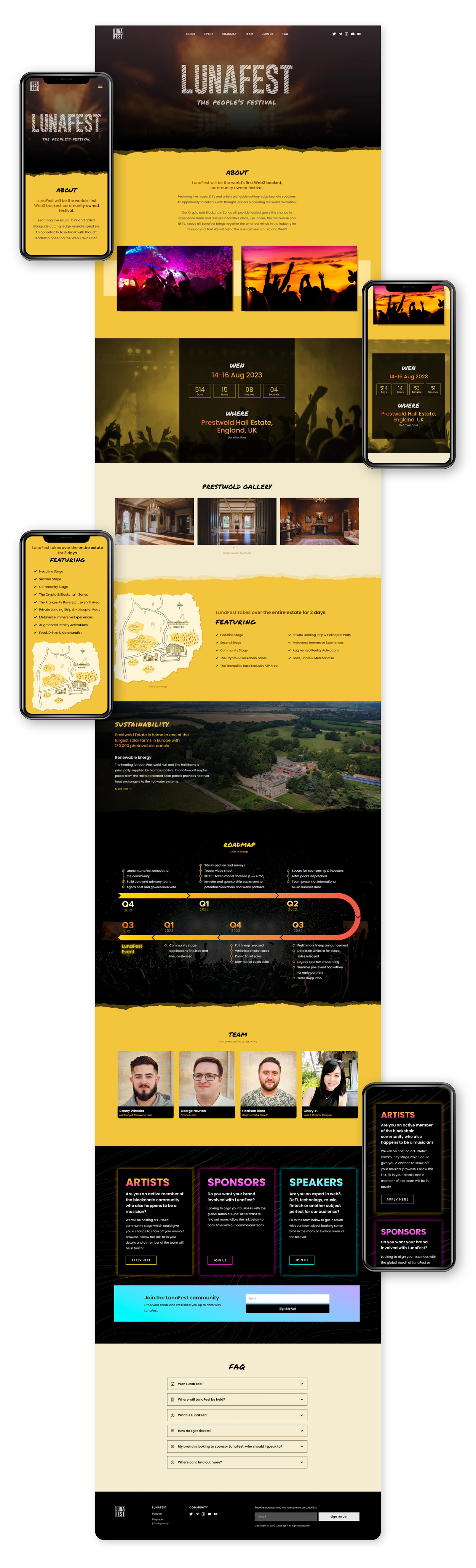 LunaFest Web Design